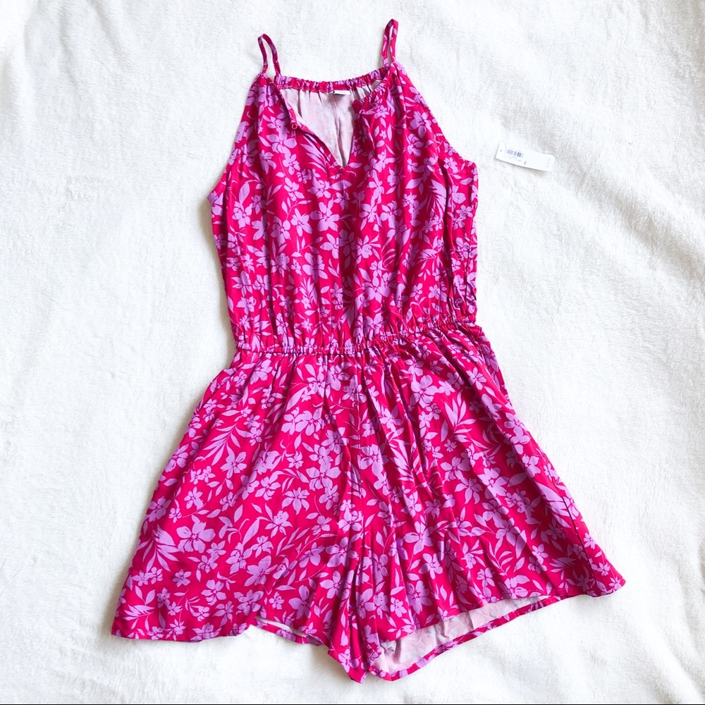 NWT Old Navy Pink Flowered Romper